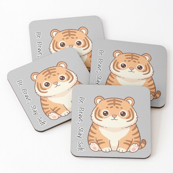 Item preview, Kawaii Lunar Zodiac TIGER: Be Brave, Stay Soft Pastel designed and sold by SebastianSpace.
