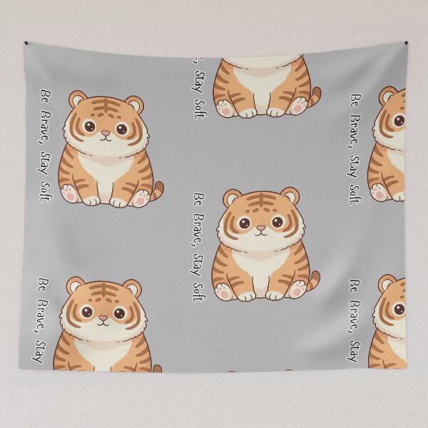 Item preview, Kawaii Lunar Zodiac TIGER: Be Brave, Stay Soft Pastel designed and sold by SebastianSpace.