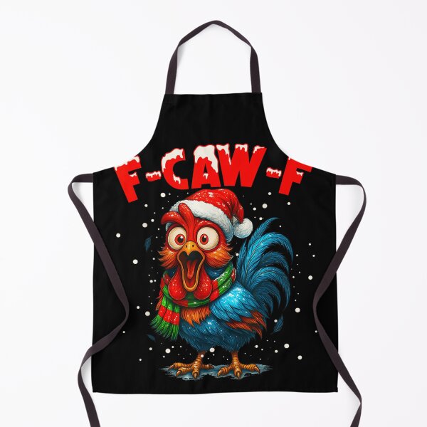 Item preview, Funny Christmas Rooster Wearing Santa Hat and Scarf Making F-Caw-F Sound designed and sold by Chaya Reid.