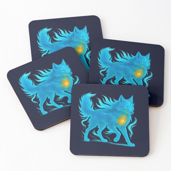 Item preview, ✦ Luminark Wolf — Guiding Light ✦ - Deep Midnight Blue (#0A0F27) designed and sold by WheelieGdArt.
