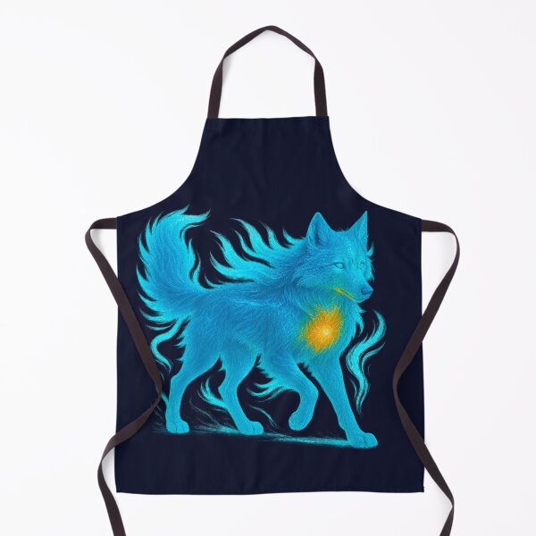 Item preview, ✦ Luminark Wolf — Guiding Light ✦ - Deep Midnight Blue (#0A0F27) designed and sold by WheelieGdArt.
