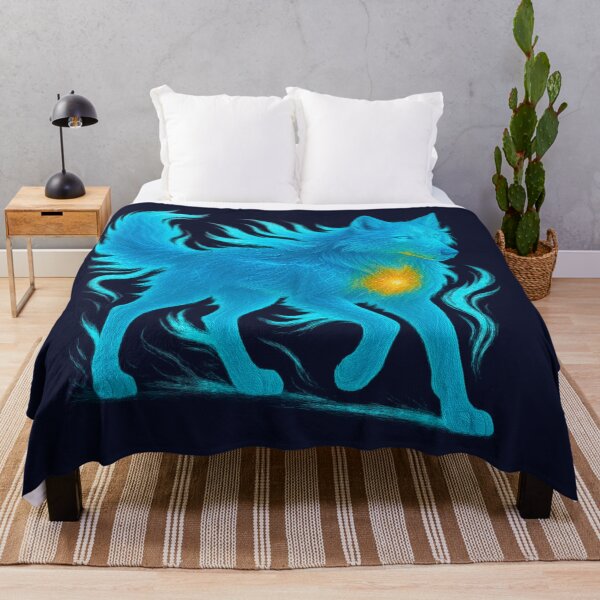 Item preview, ✦ Luminark Wolf — Guiding Light ✦ - Deep Midnight Blue (#0A0F27) designed and sold by WheelieGdArt.