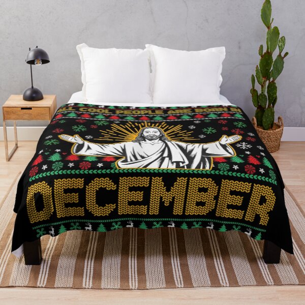 Item preview, All Cool People Are Born in December Ugly Christmas Sweater Design designed and sold by Chaya Reid.