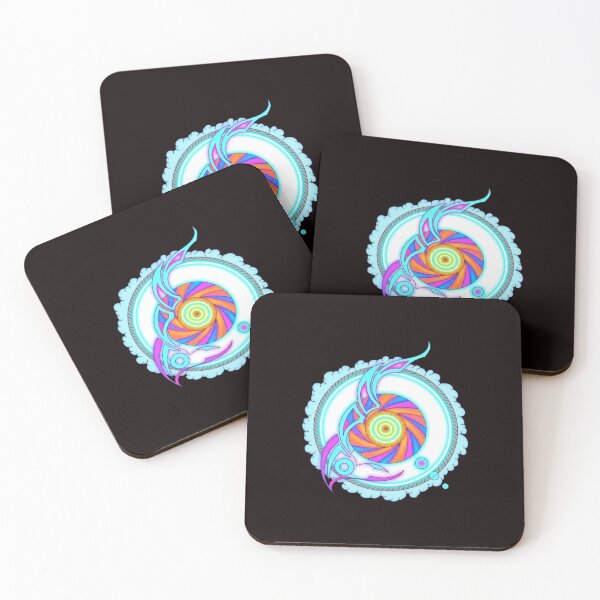 Item preview, Neon Tribal Spiral Mandala Art designed and sold by Color for Balance .