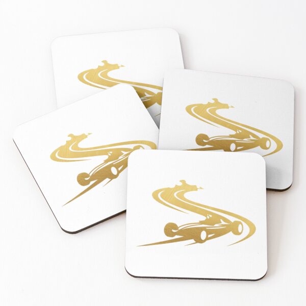 Item preview, Two race cars speeding through a sharp curve on a racetrack_13 designed and sold by Aariq.