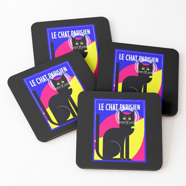 Item preview, Le Chat Parisien – Parisian Black Cat Art Deco Poster  designed and sold by FrancophileFun.