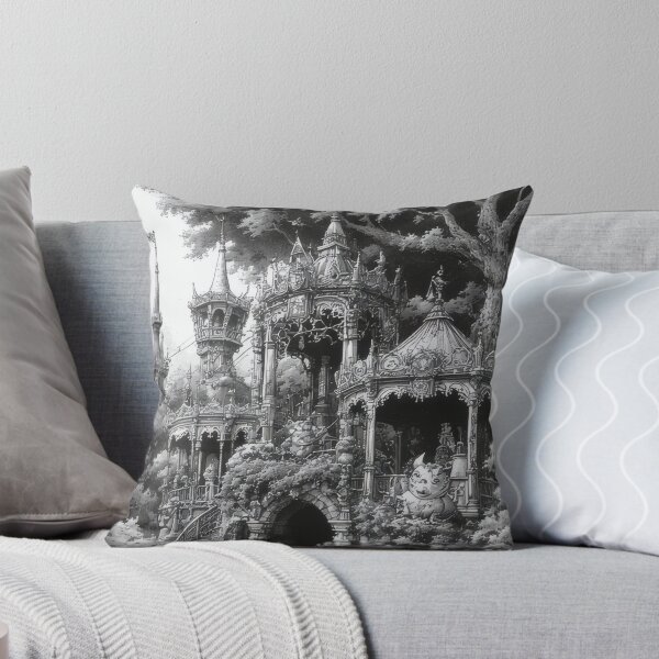 Item preview, Enchanted castle in a lush garden designed and sold by Mianku | Für das Leben.
