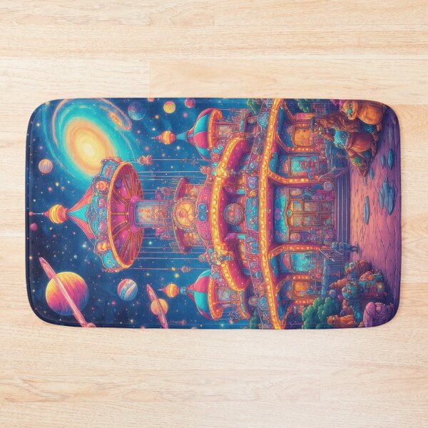 Item preview, Amusement park carousel in a space background designed and sold by Mianku | Für das Leben.