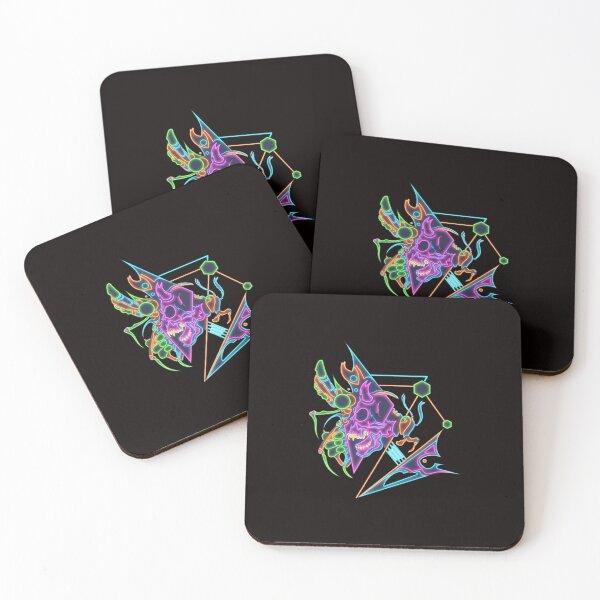 Item preview, Neon Cyber Skull Geometric Tattoo Art designed and sold by Color for Balance .
