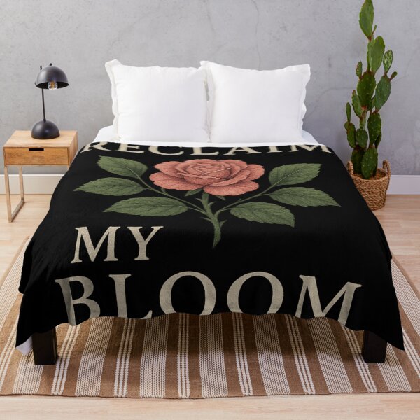 Item preview, Reclaim My Bloom – Empowerment Floral Aesthetic Quote Design designed and sold by Mouraludia.