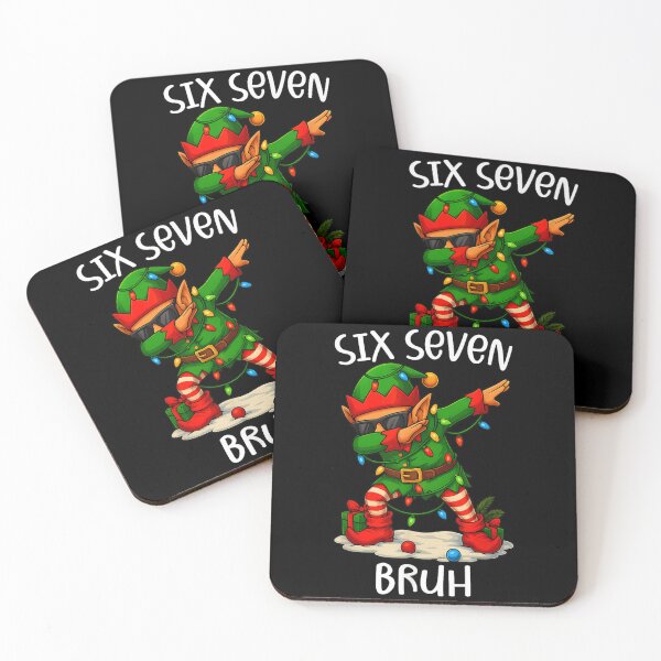 Item preview, Six Seven Bruh Dabbing Elf Wearing Christmas Lights Sunglasses designed and sold by Phil Ben.