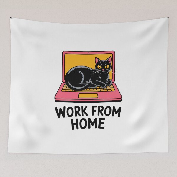 Item preview, Work from Home Men Women Funny Cat Kitten 2020  designed and sold by VasilisLamArt.