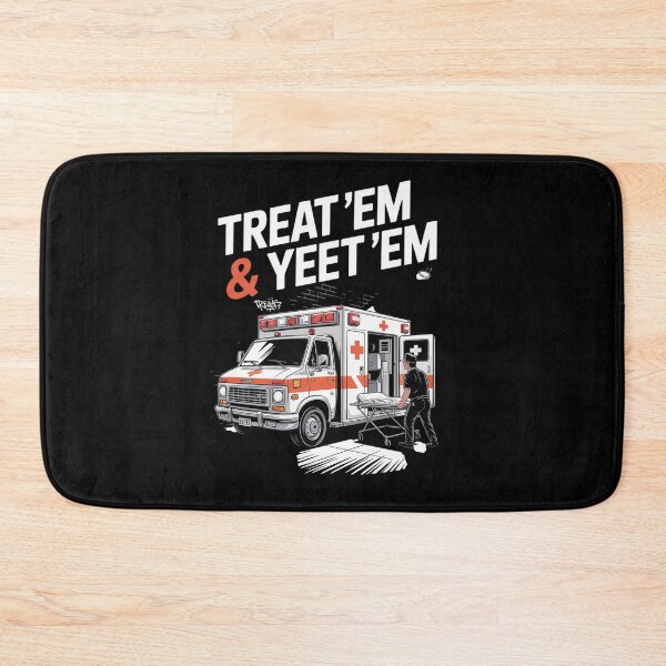 Item preview, Treat 'Em And Yeet 'Em Funny Skeleton Ambulance Meme Sarcasm  designed and sold by milanforbes.