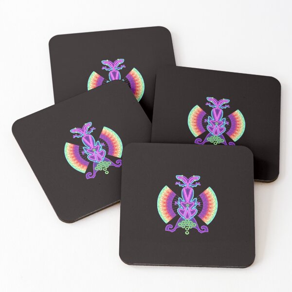 Item preview, Neon Tribal Insect Symmetry Art designed and sold by Color for Balance .