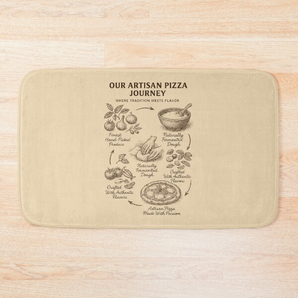 Item preview, Artisan Pizza Journey Infographic with Vintage Illustrations and Flavor Narrative designed and sold by SplashTastic.