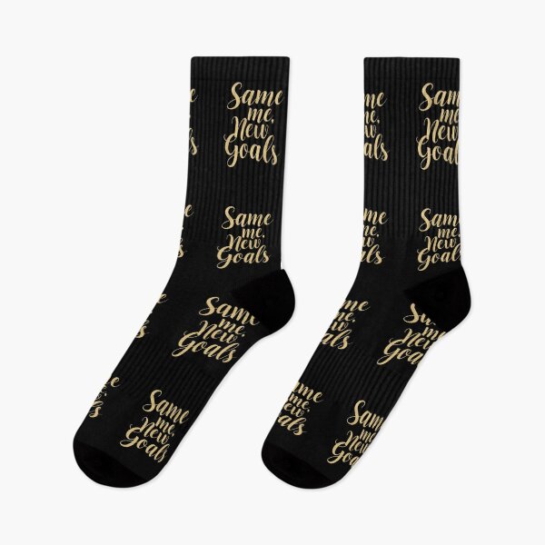 Item preview, "Same Me, New Goals” Champagne Gold Glitter Script T-Shirt - Motivational New Year Design designed and sold by FestivityFinds.