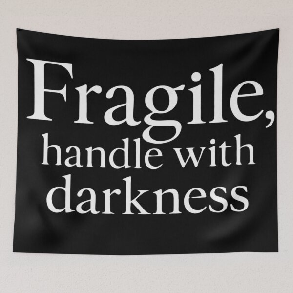 Item preview, Gothic Quote Design – “Fragile Handle With Darkness” Text Art – Dark Aesthetic Typography designed and sold by Mouraludia.
