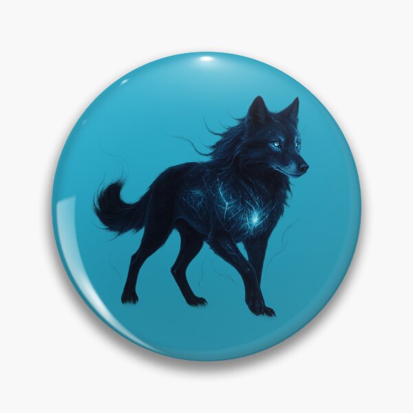 Item preview, ✦ Luminark Wolf — Nightform ✦ - Teal Glow (#1EA8C9) designed and sold by WheelieGdArt.