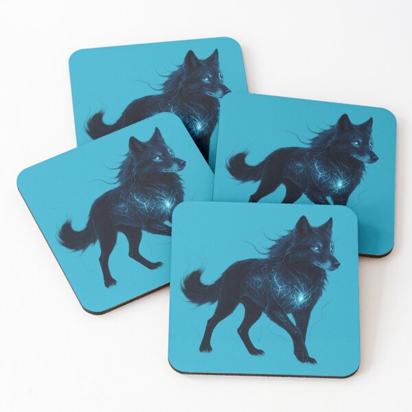 Item preview, ✦ Luminark Wolf — Nightform ✦ - Teal Glow (#1EA8C9) designed and sold by WheelieGdArt.