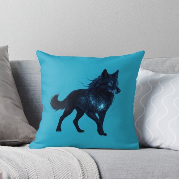 Item preview, ✦ Luminark Wolf — Nightform ✦ - Teal Glow (#1EA8C9) designed and sold by WheelieGdArt.