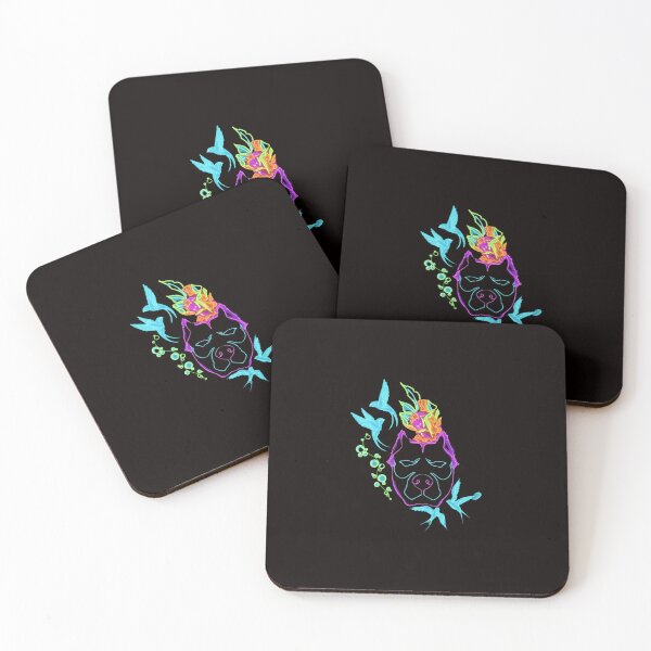 Item preview, Neon Spirit Dog and Swallows Art designed and sold by Color for Balance .