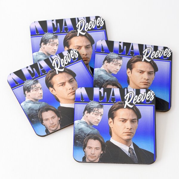 Item preview, KEANU REEVES 8 Classic Movie Role Collage Retro Character Poster designed and sold by bullnizomona.