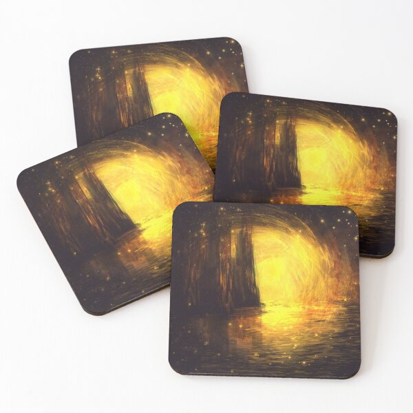Item preview, Sun setting over an alien planet designed and sold by Neverlight-Art.