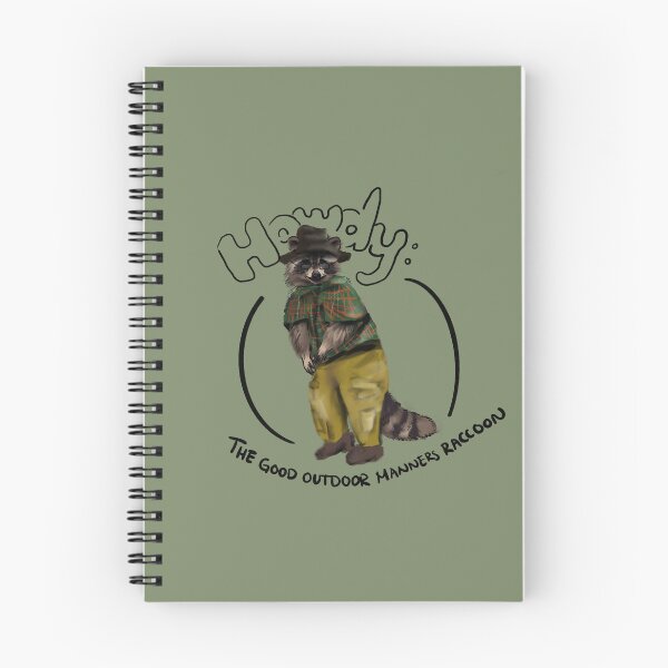 Item preview, Howdy: the good outdoor manners raccoon designed and sold by ArtbyElina.