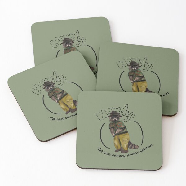 Item preview, Howdy: the good outdoor manners raccoon designed and sold by ArtbyElina.