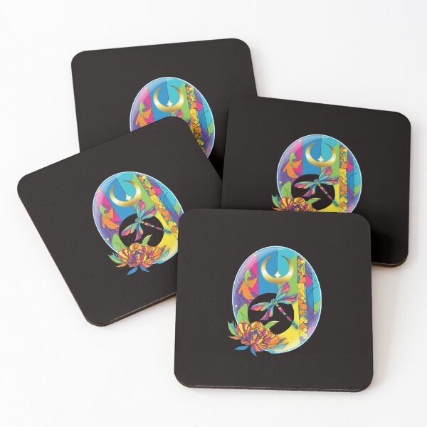Item preview, Neon Dragonfly Crescent Moon Art designed and sold by Color for Balance .