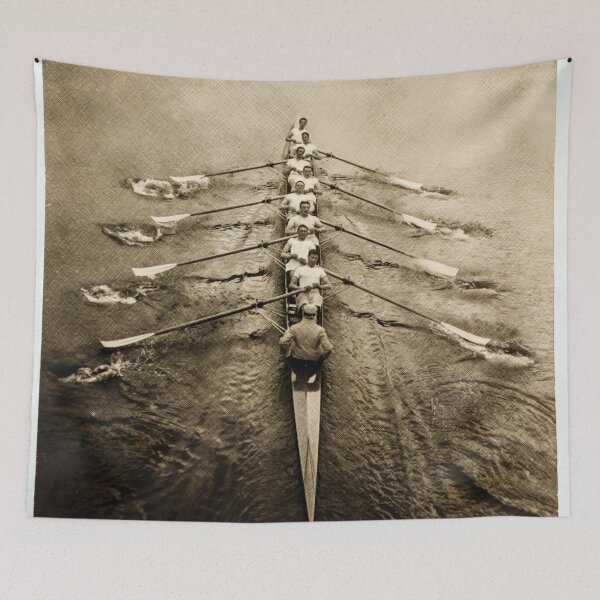 Item preview, Vintage Rowing Crew Watercolour Art designed and sold by Michael van der Hoorn.