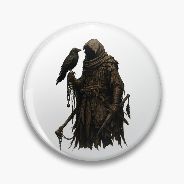 Item preview, The Ragged Reaper and His Raven designed and sold by VivaThread.