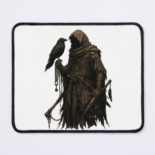 Item preview, The Ragged Reaper and His Raven designed and sold by VivaThread.