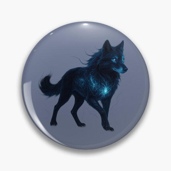 Item preview, ✦ Luminark Wolf — Nightform ✦ - Starlit Steel Blue (#6B7693) designed and sold by WheelieGdArt.