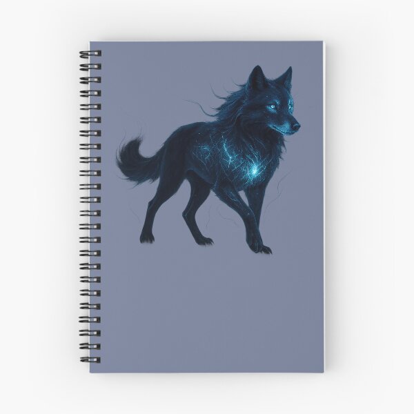 Item preview, ✦ Luminark Wolf — Nightform ✦ - Starlit Steel Blue (#6B7693) designed and sold by WheelieGdArt.