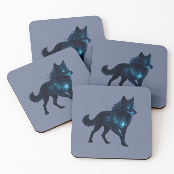 Item preview, ✦ Luminark Wolf — Nightform ✦ - Starlit Steel Blue (#6B7693) designed and sold by WheelieGdArt.