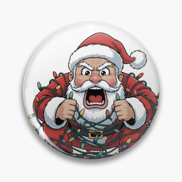 Item preview, Angry Santa Tangled in Christmas Lights - Funny Holiday Design designed and sold by SoulenCify.