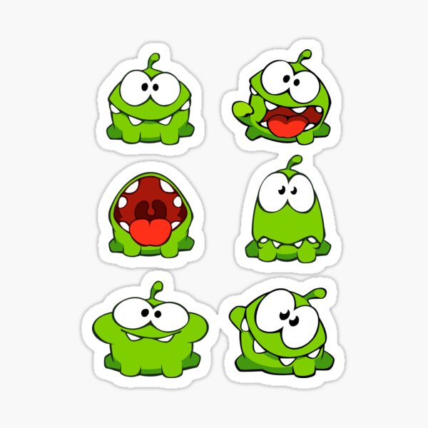 Cut The Rope Stickers Redbubble - chocolate om nom roblox