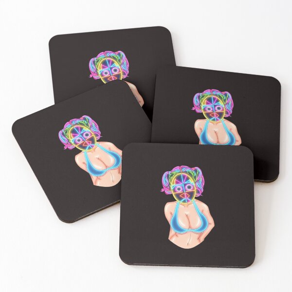 Item preview, Neon Masked Girl Cyber Pop Art designed and sold by Color for Balance .