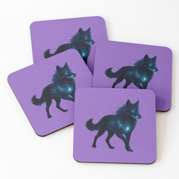 Item preview, ✦ Luminark Wolf — Nightform ✦ - Moonshadow Amethyst (#8C5EBE) designed and sold by WheelieGdArt.