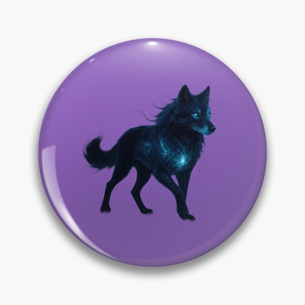 Item preview, ✦ Luminark Wolf — Nightform ✦ - Moonshadow Amethyst (#8C5EBE) designed and sold by WheelieGdArt.