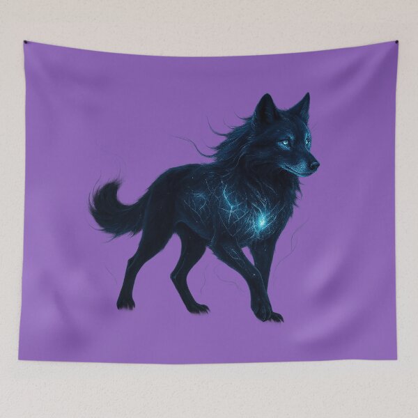 Item preview, ✦ Luminark Wolf — Nightform ✦ - Moonshadow Amethyst (#8C5EBE) designed and sold by WheelieGdArt.