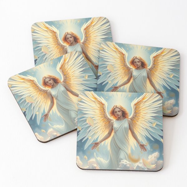 Item preview, Sky Guardian Angel in Soft Blue Clouds designed and sold by Heavenly Resonance.