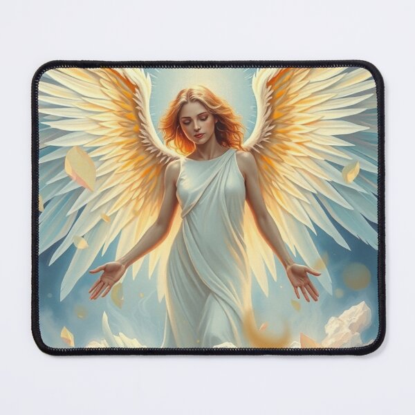 Item preview, Sky Guardian Angel in Soft Blue Clouds designed and sold by Heavenly Resonance.