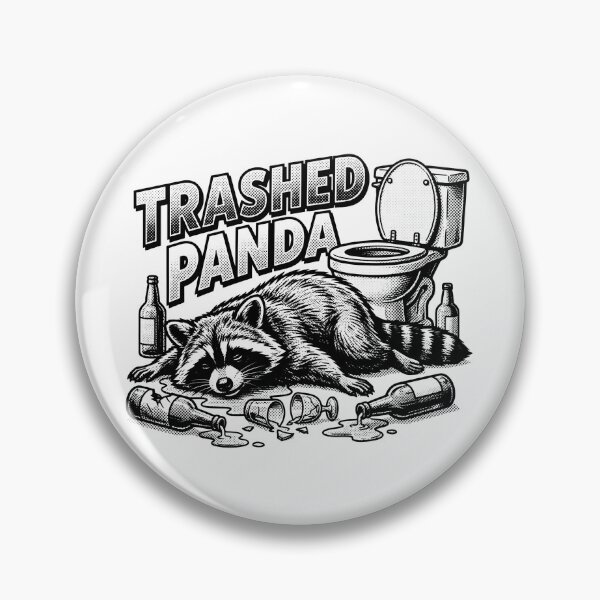 Item preview, Trashed Panda | Funny Drunk Raccoon designed and sold by Dolphin Graphic.