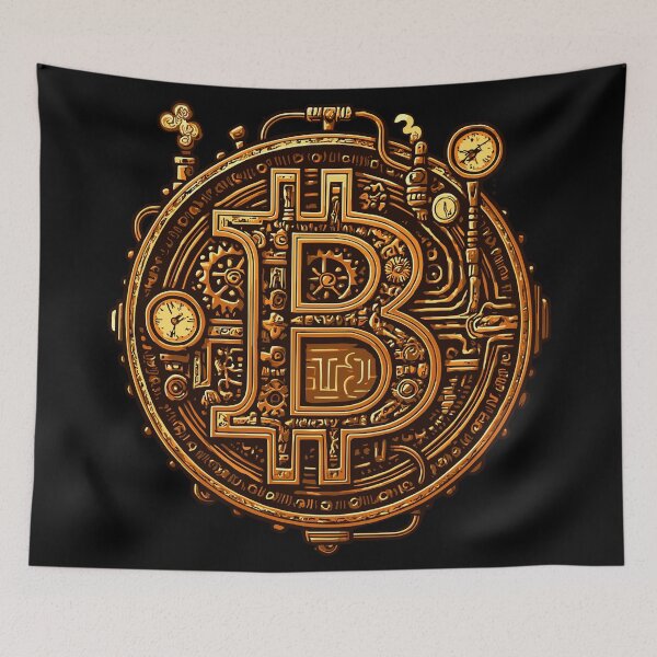 Item preview, Steampunk Bitcoin Coin – Mechanical Crypto Gear designed and sold by SeoulInkSoul.