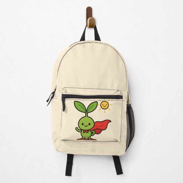 Item preview, Super Sprout! Kawaii Plant Superhero in Red Cape designed and sold by KiddoCavePrints.