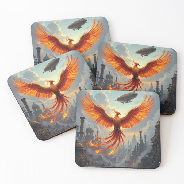Item preview, VektorVibe: Phoenix Rise Over Steam City designed and sold by VektorVibe.