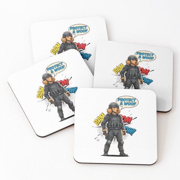Item preview, Tactical Poodle Comic Book Art Funny Protect & Woof designed and sold by SholoStudio.