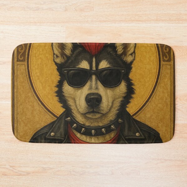 Item preview, Holy image, cool dog as a punk designed and sold by Mauswohn.